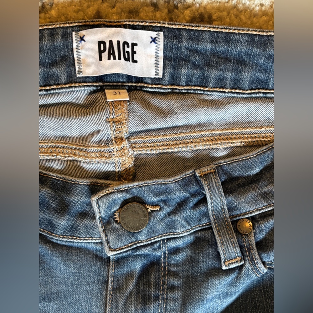 PAIGE by Anthropology Women's Ripped Skinny jeans Size: 31 / US 12 - Picture 5 of 5